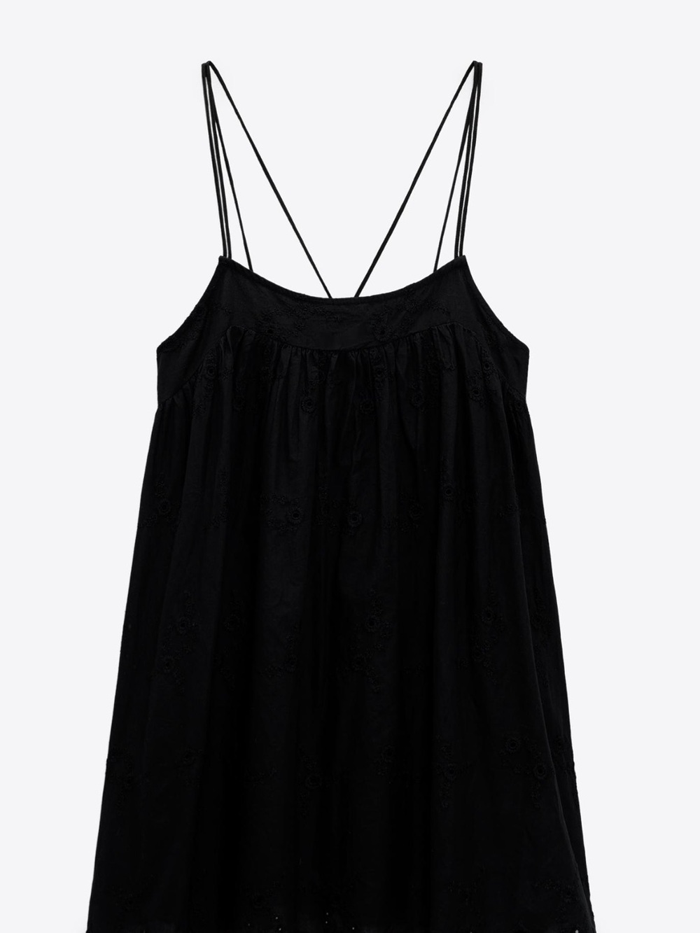 Zara NWT Embroidered Eyelet Jumpsuit Mini Dress